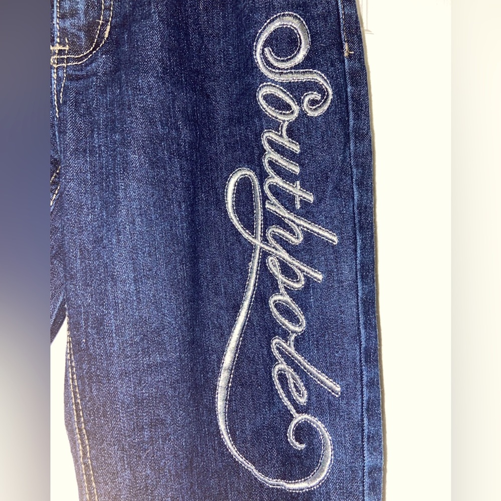 SOUTHPOLE Y2K 2000s FLARE WOMENS JEANS SIZE: 9 GREAT CONDITION DARK WASH LOWRISE